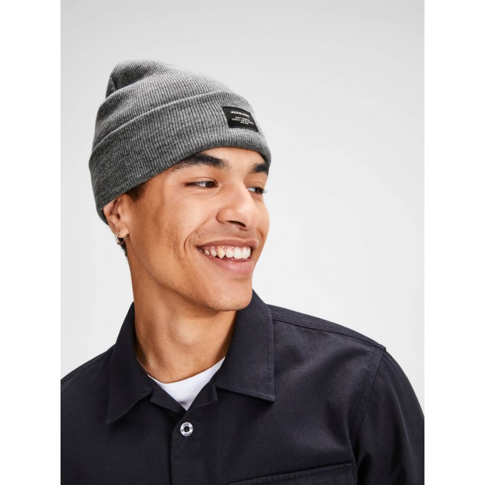 JACK&JONES ORIGINALS JACDNA BEANIE NOOS Grey Melange | Freewear JACDNA BEANIE NOOS - www.freewear.nl - Freewear