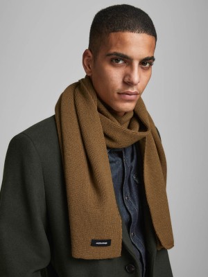 JACK&JONES ORIGINALS JACDNA KNIT SCARF NOOS Rubber | Freewear JACDNA KNIT SCARF NOOS - www.freewear.nl - Freewear