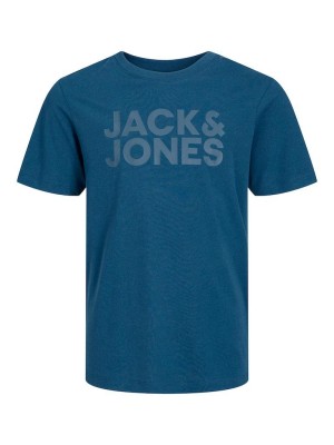 jack en jones boys JJECORP LOGO TEE SS O-NECK NOOS JNR Ensign Blue/JR /Large Print | Freewear