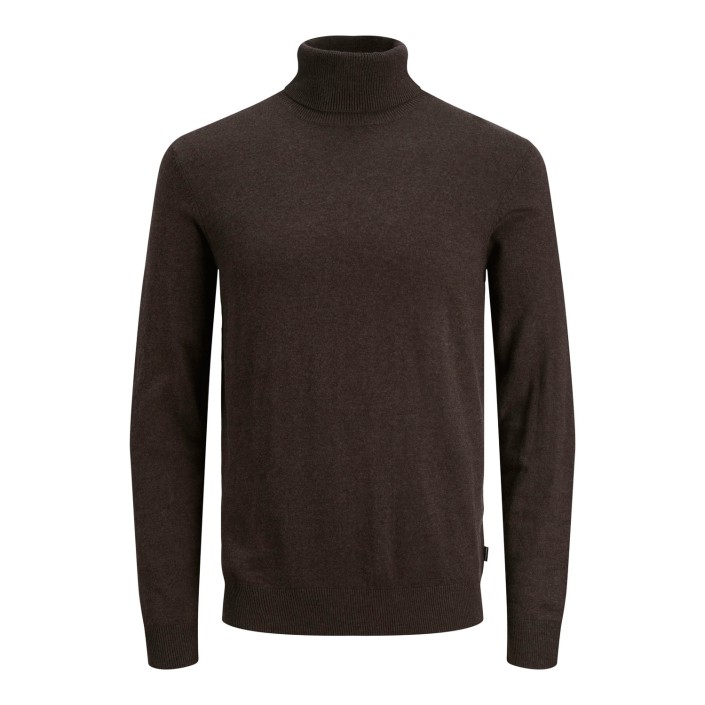 Jack & Jones:JACK&JONES ESSENTIALS JJEEMIL KNIT ROLL NECK NOOS Mulch/TWIST | Freewear JJEEMIL KNIT ROLL NECK NOOS - www.freewear.nl - Freewear