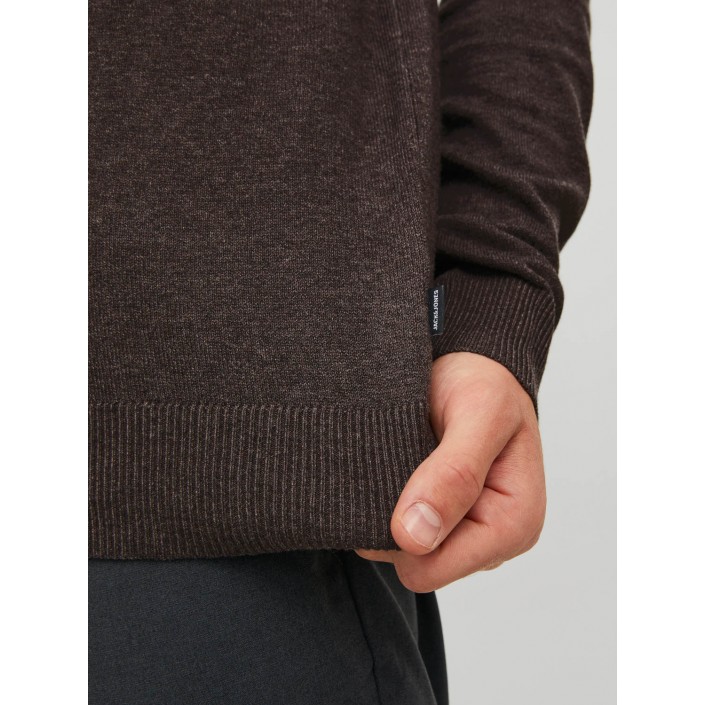 Jack & Jones:JACK&JONES ESSENTIALS JJEEMIL KNIT ROLL NECK NOOS Mulch/TWIST | Freewear JJEEMIL KNIT ROLL NECK NOOS - www.freewear.nl - Freewear