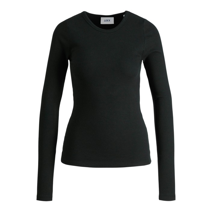JACK&JONES ORIGINALS JXFREYA STR LS RIB TEE JRS NOOS Black | Freewear JXFREYA STR LS RIB TEE JRS NOOS - www.freewear.nl - Freewear