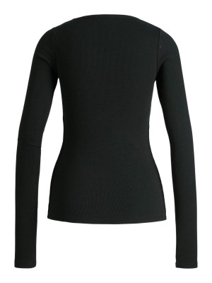 JACK&JONES ORIGINALS JXFREYA STR LS RIB TEE JRS NOOS Black | Freewear JXFREYA STR LS RIB TEE JRS NOOS - www.freewear.nl - Freewear