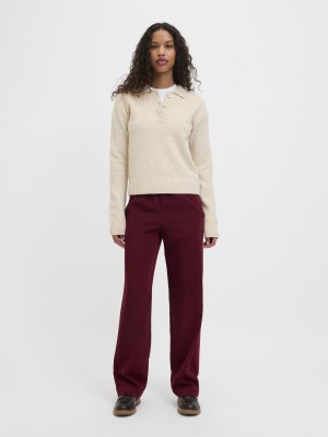 JACK&JONES ORIGINALS JXPOPPY REGULAR HW PANT NOOS Cabernet | Freewear JXPOPPY REGULAR HW PANT NOOS - www.freewear.nl - Freewear