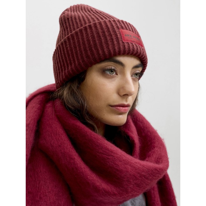 JACK&JONES ORIGINALS JXOTHELIA KNIT BEANIE ACC SN Cabernet | Freewear JXOTHELIA KNIT BEANIE ACC SN - www.freewear.nl - Freewear