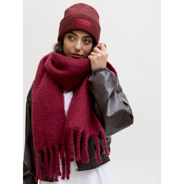 JACK&JONES ORIGINALS JXOTHELIA KNIT BEANIE ACC SN Cabernet | Freewear JXOTHELIA KNIT BEANIE ACC SN - www.freewear.nl - Freewear