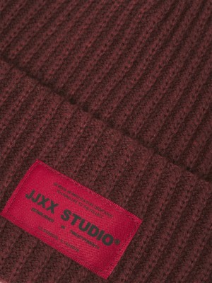 JACK&JONES ORIGINALS JXOTHELIA KNIT BEANIE ACC SN Cabernet | Freewear JXOTHELIA KNIT BEANIE ACC SN - www.freewear.nl - Freewear