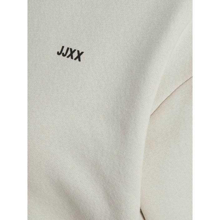 JACK&JONES ORIGINALS JXABBIE RLX LS EVERY CREW SWT NOOS Moonbeam/BLACK JJXX LOGO | Freewear JXABBIE RLX LS EVERY CREW SWT NOOS - www.freewear.nl - Freewear