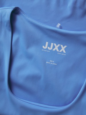 JACK&JONES ORIGINALS JXSAGA STR SL TOP JRS Silver Lake Blue | Freewear JXSAGA STR SL TOP JRS - www.freewear.nl - Freewear