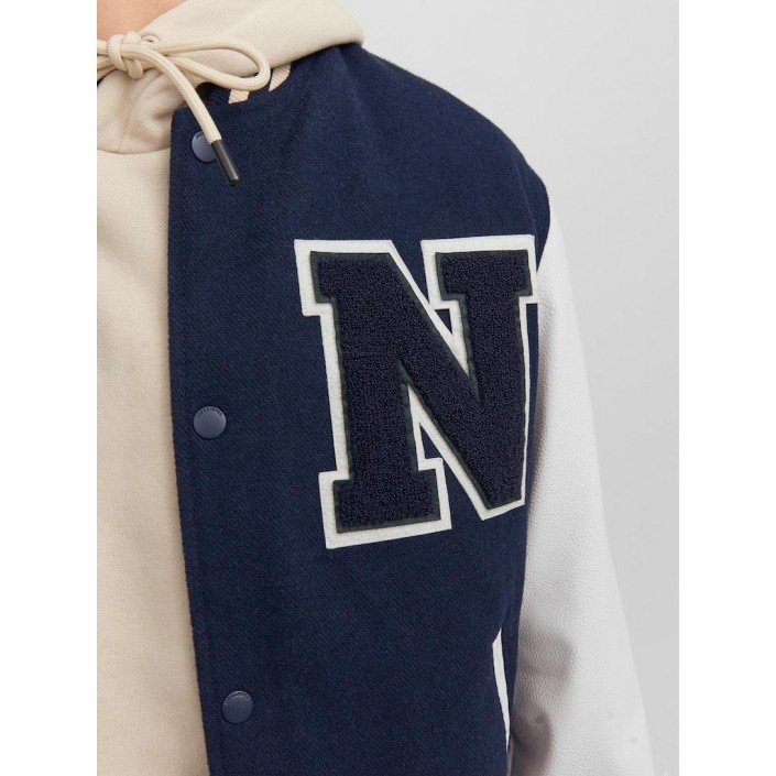 JACK&JONES ORIGINALS JORCOLLEGE WOOL BLEND BOMBER NOOS Total Eclipse | Freewear JORCOLLEGE WOOL BLEND BOMBER NOOS - www.freewear.nl - Freewear