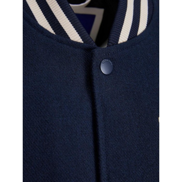 JACK&JONES ORIGINALS JORCOLLEGE WOOL BLEND BOMBER NOOS Total Eclipse | Freewear JORCOLLEGE WOOL BLEND BOMBER NOOS - www.freewear.nl - Freewear