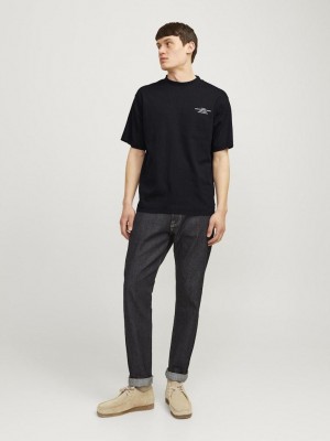 JACK%JONES PREMIUM JPRCCCHAD BRANDING SS CREW NECK TEE: Black | Freewear JPRCCCHAD BRANDING SS CREW NECK TEE: - www.freewear.nl - Freewear