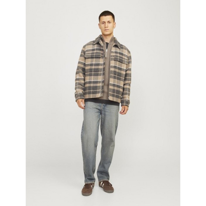 JACK%JONES PREMIUM JPRBLAMILANO STITCH KNIT HALF ZIP S: Greige/Melange | Freewear JPRBLAMILANO STITCH KNIT HALF ZIP S: - www.freewear.nl - Freewear