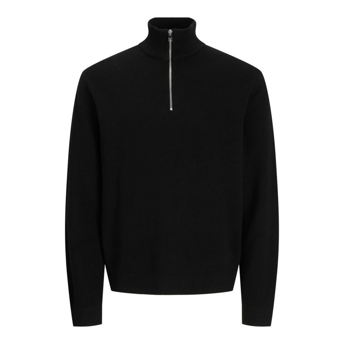 JACK%JONES PREMIUM JPRBLAMILANO STITCH KNIT HALF ZIP S: Black | Freewear JPRBLAMILANO STITCH KNIT HALF ZIP S: - www.freewear.nl - Freewear