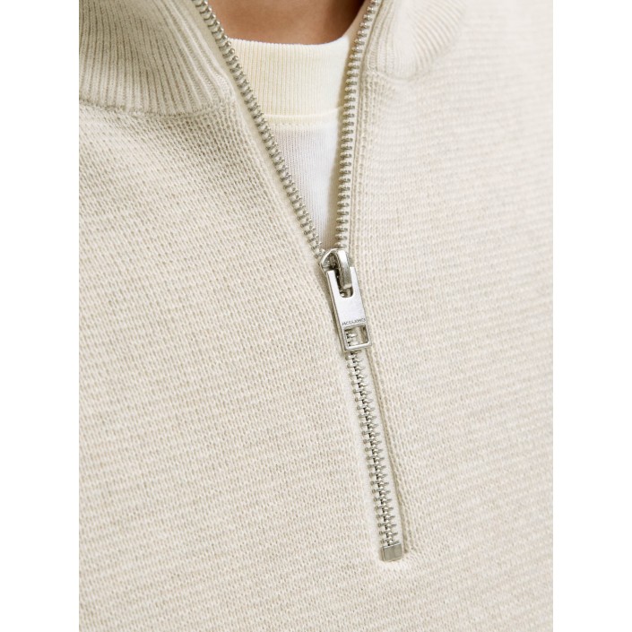 JACK%JONES PREMIUM JPRBLAMILANO STITCH KNIT HALF ZIP S: Cloud Dancer/Melange | Freewear JPRBLAMILANO STITCH KNIT HALF ZIP S: - www.freewear.nl - Freewear