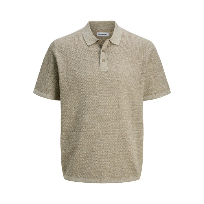 Jack & Jones:JACK&JONES ESSENTIALS JJEGEORGE KNIT POLO SS SN Coriander/w. Cloud Dancer | Freewear JJEGEORGE KNIT POLO SS SN - www.freewear.nl - Freewear