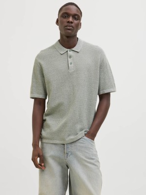Jack & Jones:JACK&JONES ESSENTIALS JJEGEORGE KNIT POLO SS SN Iceberg Green/w. Cloud Dancer | Freewear JJEGEORGE KNIT POLO SS SN - www.freewear.nl - Freewear