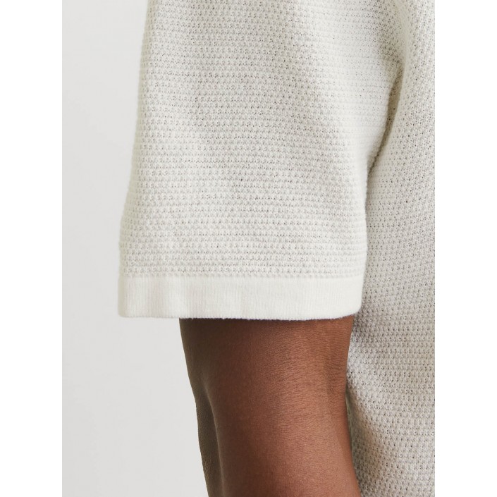 Jack & Jones:JACK&JONES ESSENTIALS JJEGEORGE KNIT POLO SS SN Cloud Dancer | Freewear JJEGEORGE KNIT POLO SS SN - www.freewear.nl - Freewear