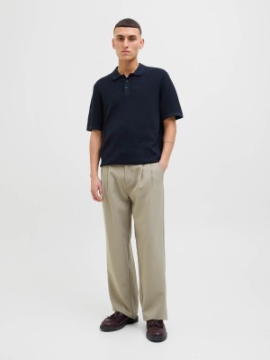 Jack & Jones:JACK&JONES ESSENTIALS JJEGEORGE KNIT POLO SS SN Navy Blazer | Freewear JJEGEORGE KNIT POLO SS SN - www.freewear.nl - Freewear