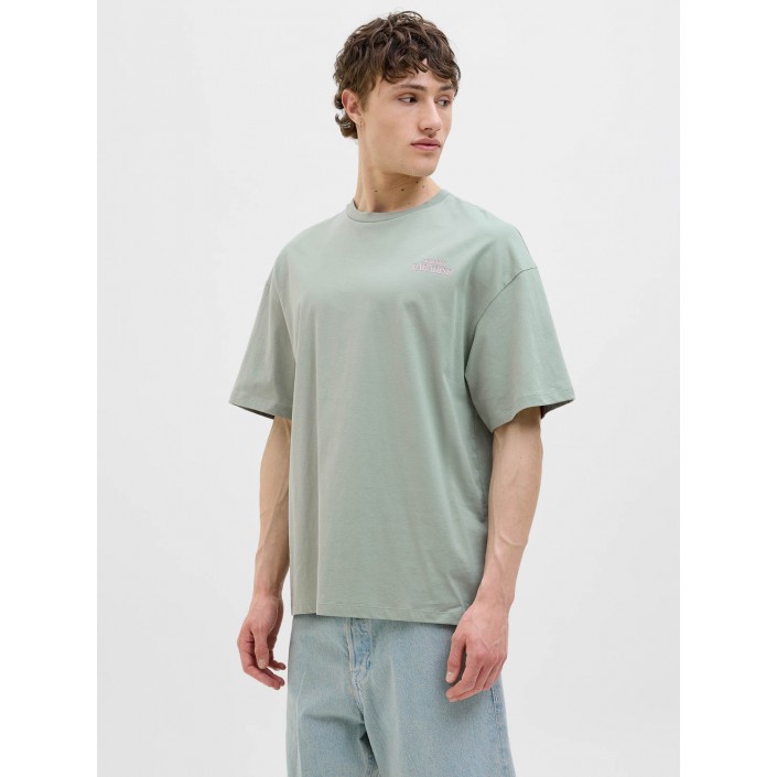 JACK&JONES ORIGINALS JJEAMES TEE SS CREW NECK Iceberg Green | Freewear JJEAMES TEE SS CREW NECK - www.freewear.nl - Freewear