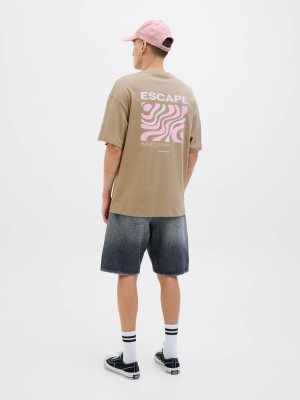 JACK&JONES ORIGINALS JJEAMES TEE SS CREW NECK Coriander | Freewear JJEAMES TEE SS CREW NECK - www.freewear.nl - Freewear