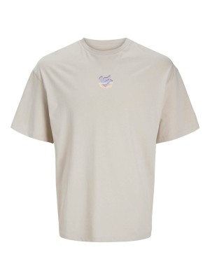 JACK&JONES ORIGINALS JJEAMES TEE SS CREW NECK Moonbeam | Freewear JJEAMES TEE SS CREW NECK - www.freewear.nl - Freewear