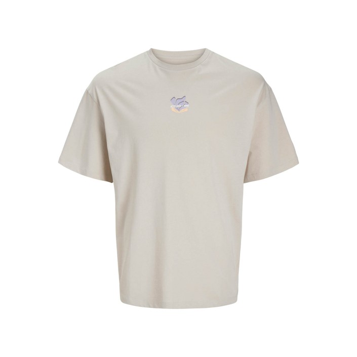 JACK&JONES ORIGINALS JJEAMES TEE SS CREW NECK Moonbeam | Freewear JJEAMES TEE SS CREW NECK - www.freewear.nl - Freewear