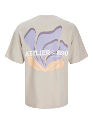 JACK&JONES ORIGINALS JJEAMES TEE SS CREW NECK Moonbeam | Freewear JJEAMES TEE SS CREW NECK - www.freewear.nl - Freewear