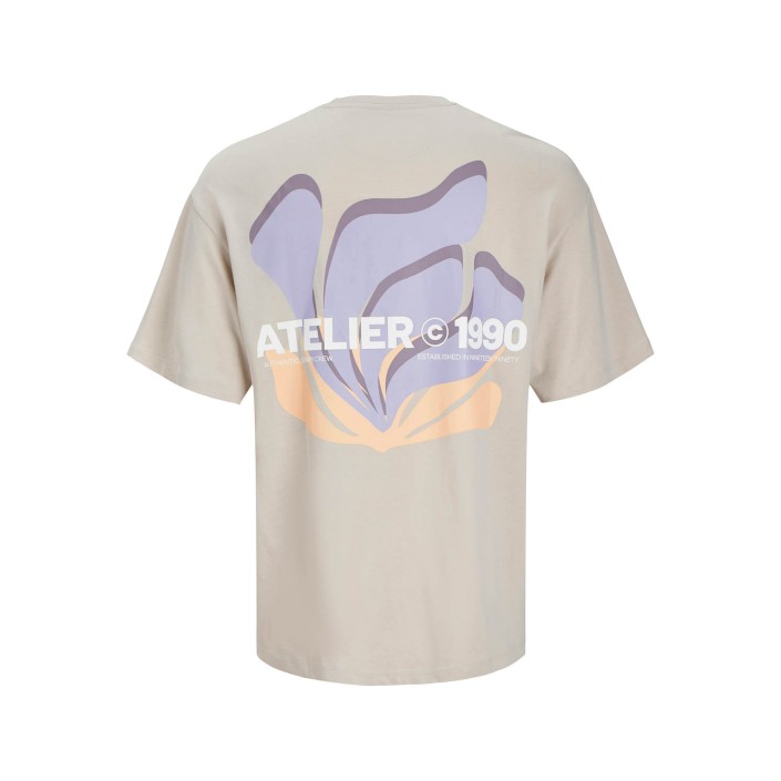 JACK&JONES ORIGINALS JJEAMES TEE SS CREW NECK Moonbeam | Freewear JJEAMES TEE SS CREW NECK - www.freewear.nl - Freewear