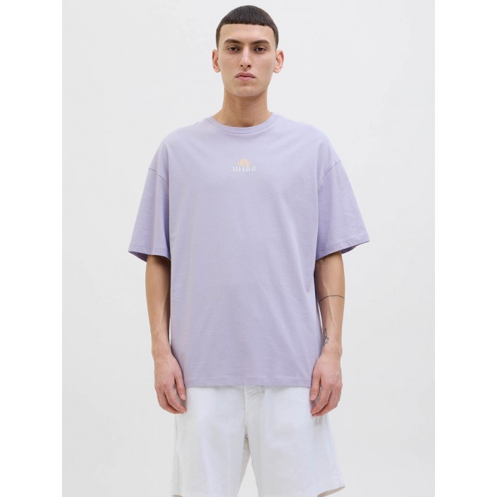 JACK&JONES ORIGINALS JJEAMES TEE SS CREW NECK Languid Lavender | Freewear JJEAMES TEE SS CREW NECK - www.freewear.nl - Freewear