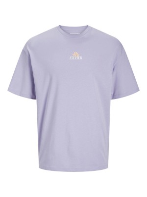 JACK&JONES ORIGINALS JJEAMES TEE SS CREW NECK Languid Lavender | Freewear JJEAMES TEE SS CREW NECK - www.freewear.nl - Freewear