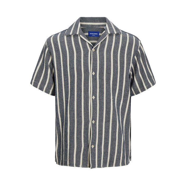 JACK&JONES ORIGINALS JORCOBA STRIPE RESORT SHIRT SS SN Ocean Cavern | Freewear JORCOBA STRIPE RESORT SHIRT SS SN - www.freewear.nl - Freewear