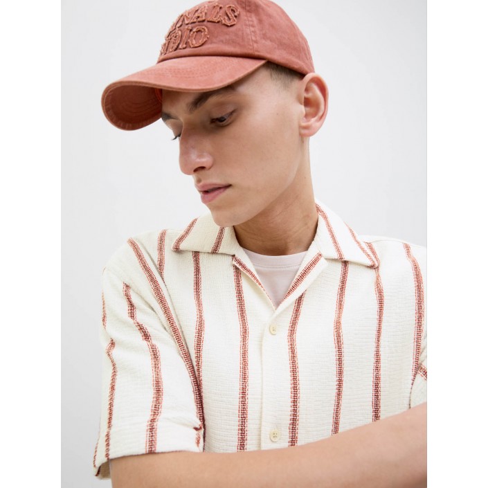 JACK&JONES ORIGINALS JORCOBA STRIPE RESORT SHIRT SS SN Arabian Spice | Freewear JORCOBA STRIPE RESORT SHIRT SS SN - www.freewear.nl - Freewear