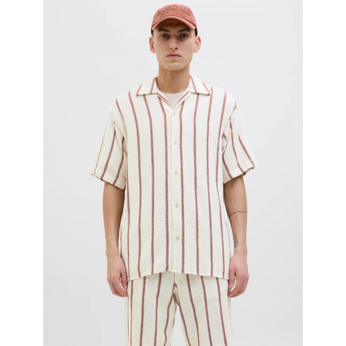JACK&JONES ORIGINALS JORCOBA STRIPE RESORT SHIRT SS SN Arabian Spice | Freewear JORCOBA STRIPE RESORT SHIRT SS SN - www.freewear.nl - Freewear