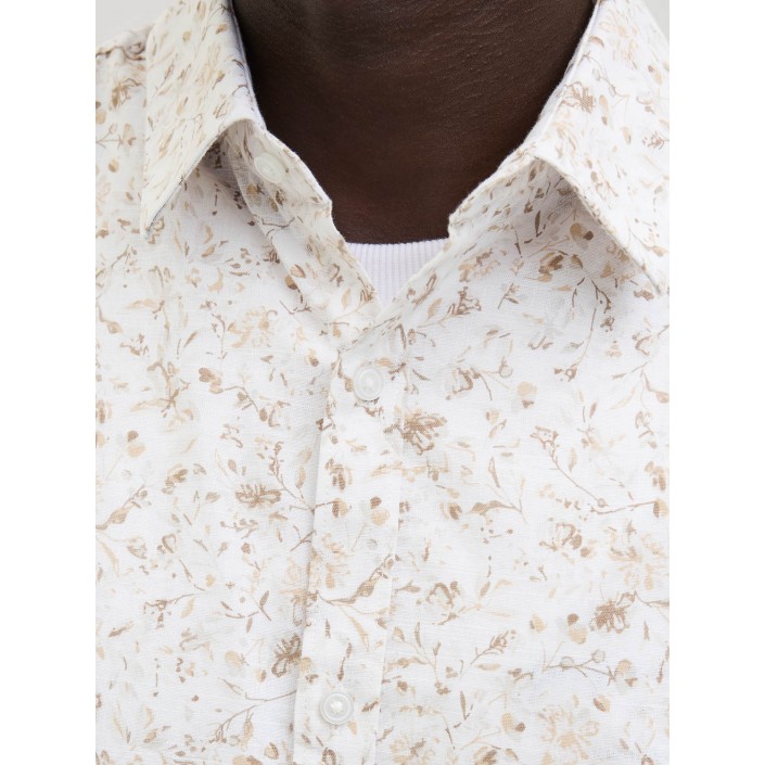 JACK%JONES PREMIUM JPRBLASUMMER PRINT S/S SHIRT SN Cloud Dancer | Freewear JPRBLASUMMER PRINT S/S SHIRT SN - www.freewear.nl - Freewear