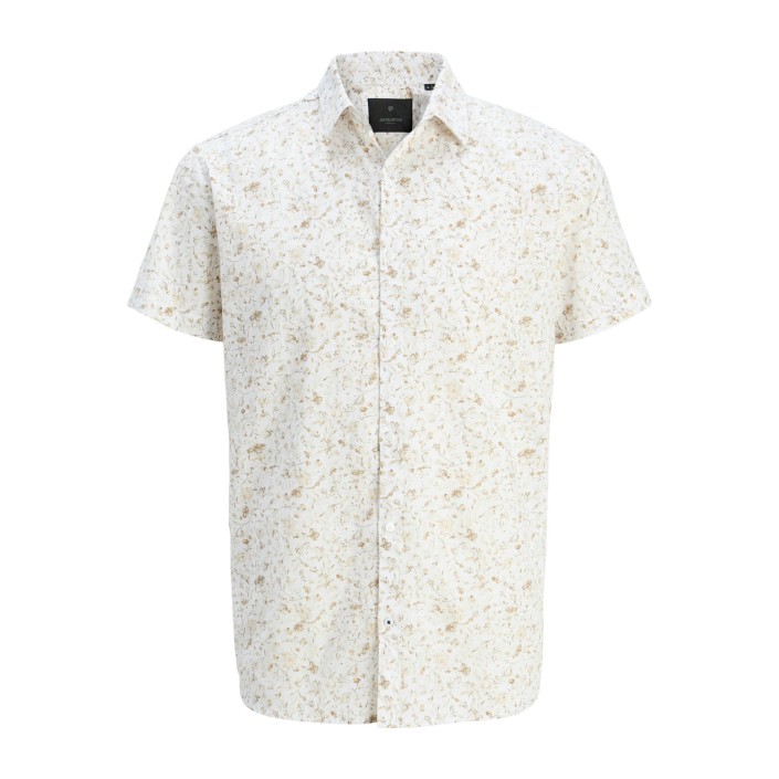 JACK%JONES PREMIUM JPRBLASUMMER PRINT S/S SHIRT SN Cloud Dancer | Freewear JPRBLASUMMER PRINT S/S SHIRT SN - www.freewear.nl - Freewear
