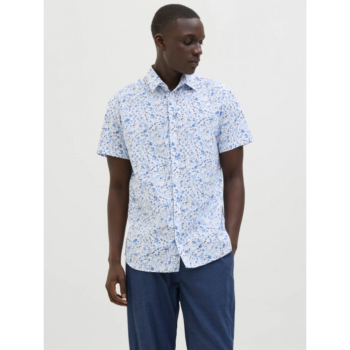 JACK%JONES PREMIUM JPRBLASUMMER PRINT S/S SHIRT SN Super Sonic | Freewear JPRBLASUMMER PRINT S/S SHIRT SN - www.freewear.nl - Freewear