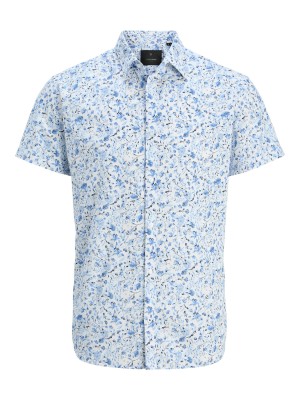 JACK%JONES PREMIUM JPRBLASUMMER PRINT S/S SHIRT SN Super Sonic | Freewear JPRBLASUMMER PRINT S/S SHIRT SN - www.freewear.nl - Freewear