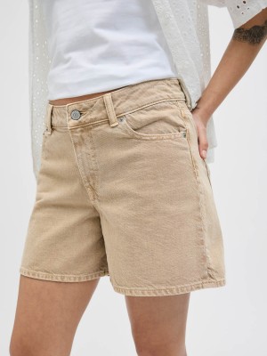 JACK&JONES ORIGINALS JXLAURA SHORT MW COLOR DENIM SHORTS: Desert Dust | Freewear JXLAURA SHORT MW COLOR DENIM SHORTS: - www.freewear.nl - Freewear