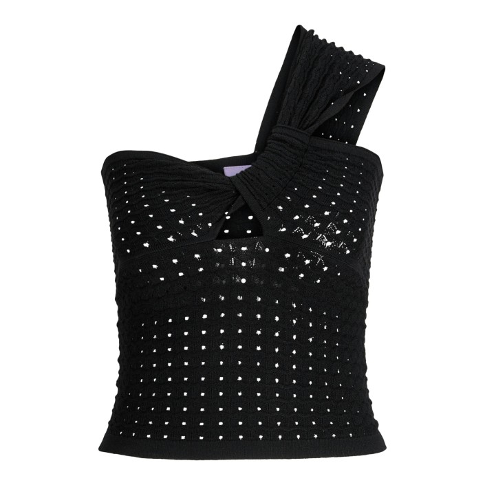 JACK&JONES ORIGINALS JXNEYE ONE SHOULDER TOP KNIT Black | Freewear JXNEYE ONE SHOULDER TOP KNIT - www.freewear.nl - Freewear