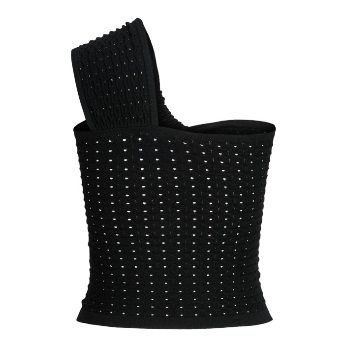 JACK&JONES ORIGINALS JXNEYE ONE SHOULDER TOP KNIT Black | Freewear JXNEYE ONE SHOULDER TOP KNIT - www.freewear.nl - Freewear