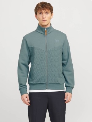 JACK%JONES PREMIUM JPRBLUFRANKIE SWEAT ZIP HIGH NECK Seaborne | Freewear JPRBLUFRANKIE SWEAT ZIP HIGH NECK - www.freewear.nl - Freewear
