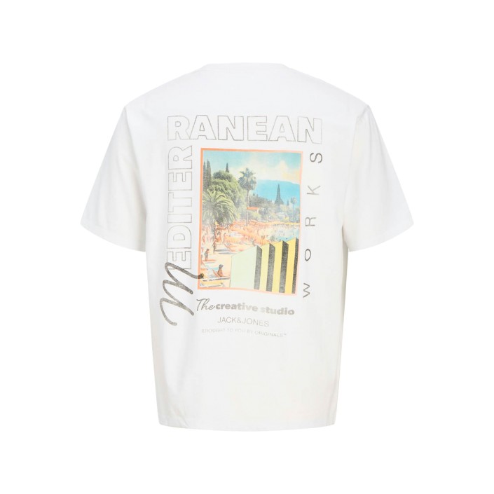 JACK&JONES ORIGINALS JORALMERIA WORLD TEE SS CREW NECK Bright White | Freewear JORALMERIA WORLD TEE SS CREW NECK - www.freewear.nl - Freewear