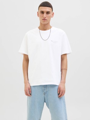 JACK&JONES ORIGINALS JORALMERIA WORLD TEE SS CREW NECK Bright White | Freewear JORALMERIA WORLD TEE SS CREW NECK - www.freewear.nl - Freewear