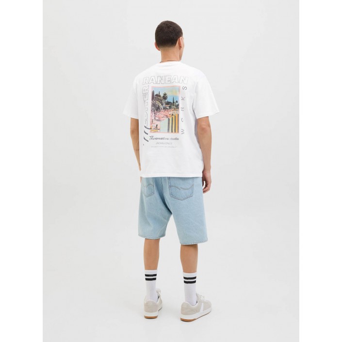 JACK&JONES ORIGINALS JORALMERIA WORLD TEE SS CREW NECK Bright White | Freewear JORALMERIA WORLD TEE SS CREW NECK - www.freewear.nl - Freewear