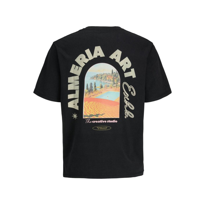 JACK&JONES ORIGINALS JORALMERIA WORLD TEE SS CREW NECK Black | Freewear JORALMERIA WORLD TEE SS CREW NECK - www.freewear.nl - Freewear