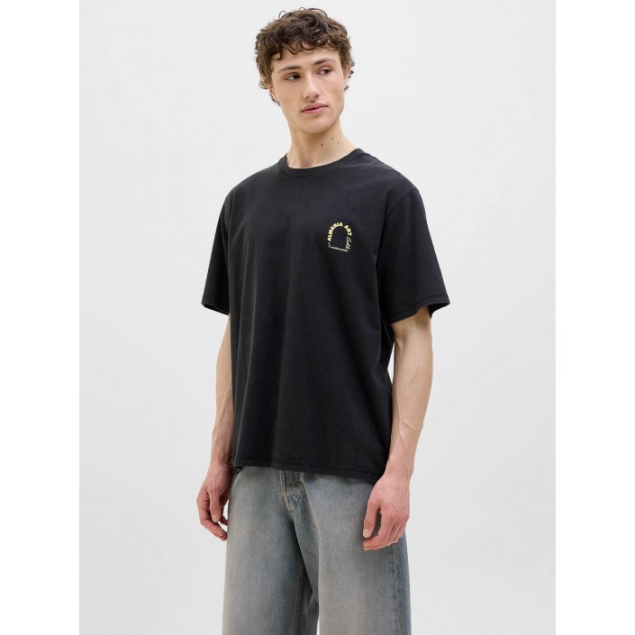 JACK&JONES ORIGINALS JORALMERIA WORLD TEE SS CREW NECK Black | Freewear JORALMERIA WORLD TEE SS CREW NECK - www.freewear.nl - Freewear