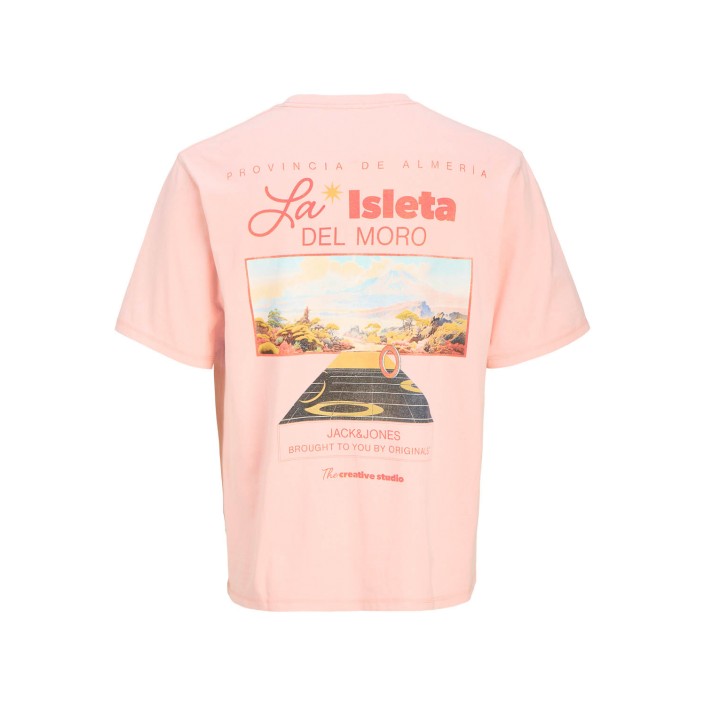 JACK&JONES ORIGINALS JORALMERIA WORLD TEE SS CREW NECK Tickled Pink | Freewear JORALMERIA WORLD TEE SS CREW NECK - www.freewear.nl - Freewear