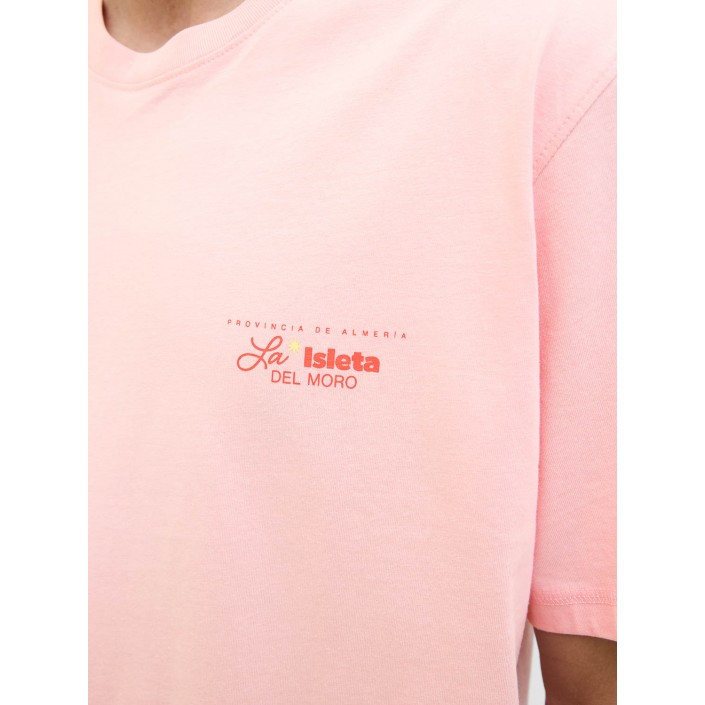 JACK&JONES ORIGINALS JORALMERIA WORLD TEE SS CREW NECK Tickled Pink | Freewear JORALMERIA WORLD TEE SS CREW NECK - www.freewear.nl - Freewear