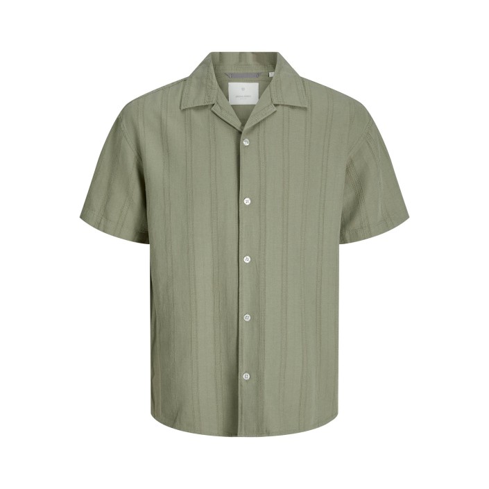 JACK%JONES PREMIUM JPRCCMONTANA DOBBY RESORT S/S SHIRT: Dried Sage | Freewear JPRCCMONTANA DOBBY RESORT S/S SHIRT: - www.freewear.nl - Freewear